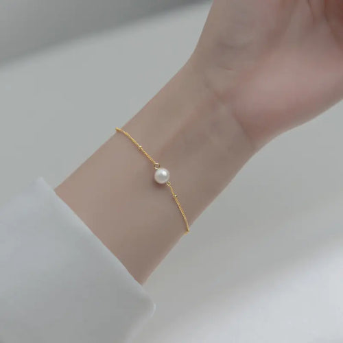 Korean Simple Spacing Pearl Bracelet