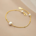 Korean Simple Spacing Pearl Bracelet